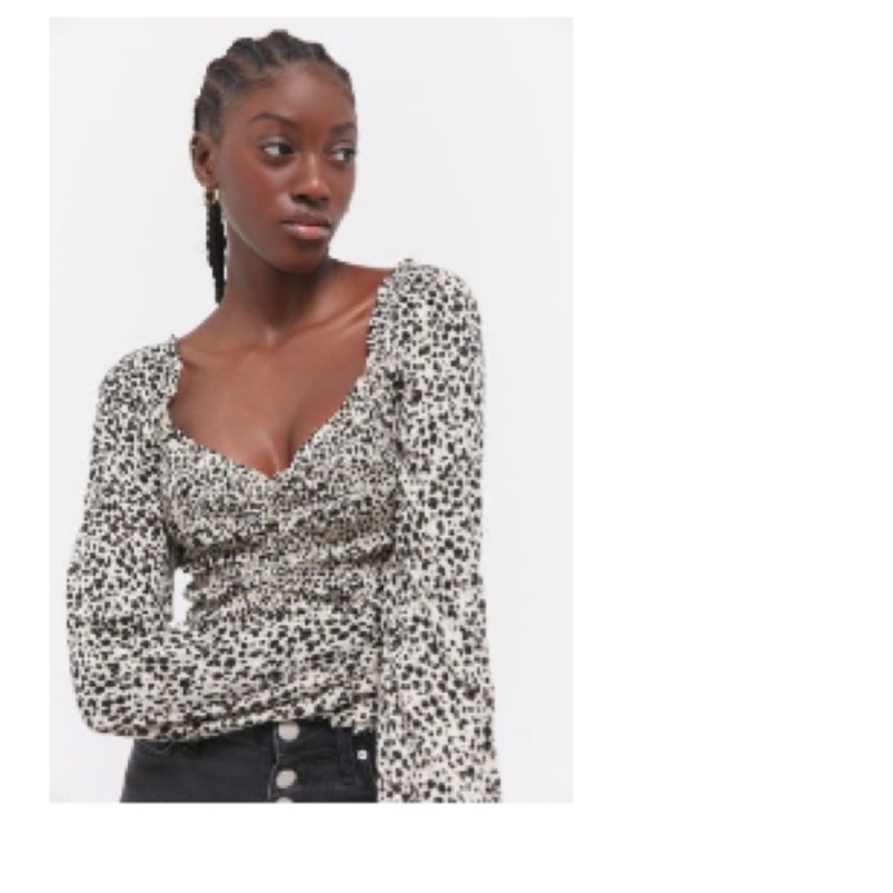 UO Leopard print blouse